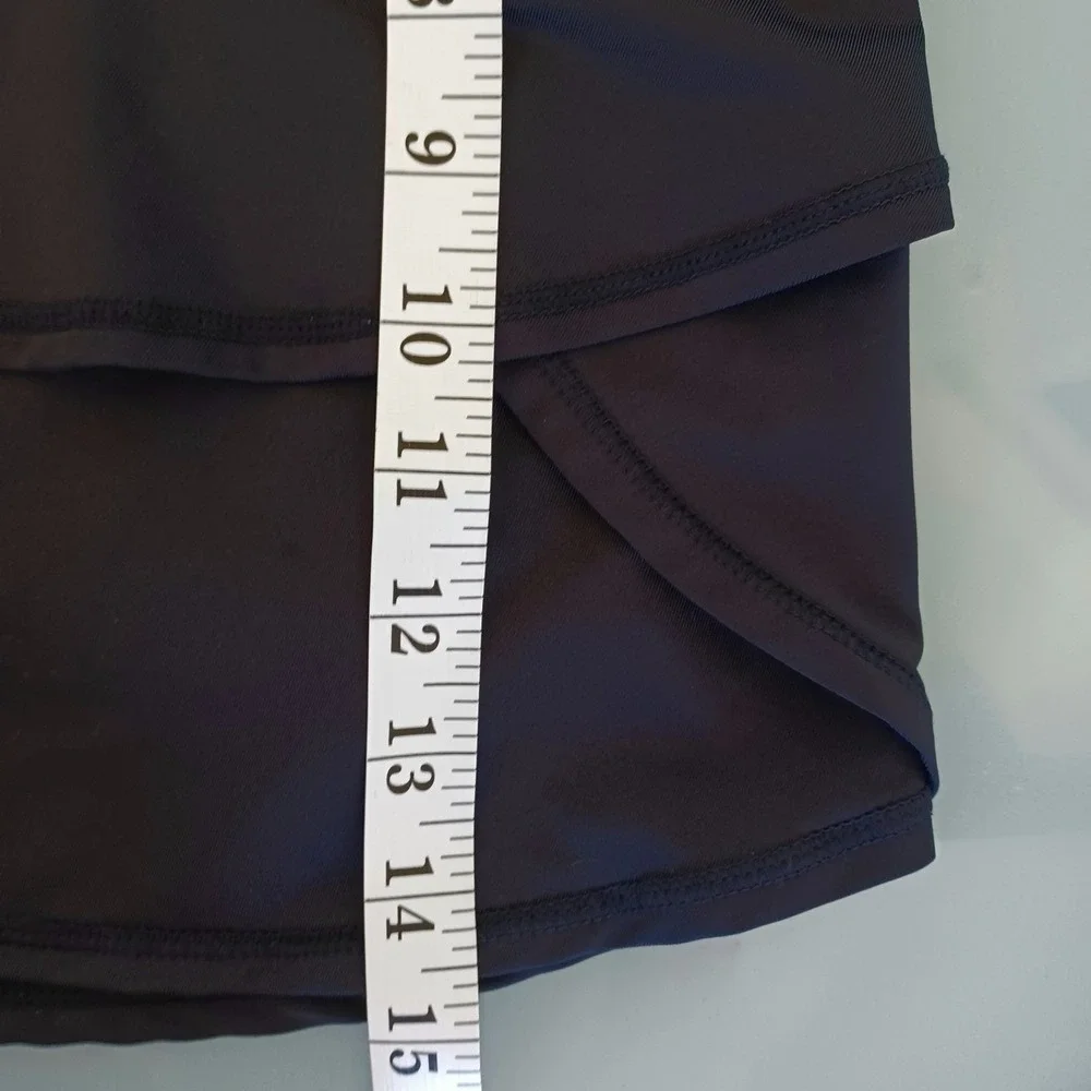 Ideology Womens XL Athletic Skort Bundle Black Tiered Ruffle Heather Navy Blue‎